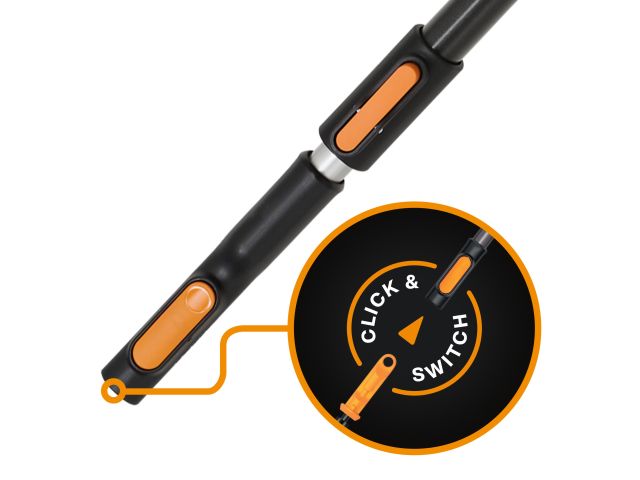 Изображение 3 Черенок алюминиевый телескопический L 220-400см OneClick FISKARS