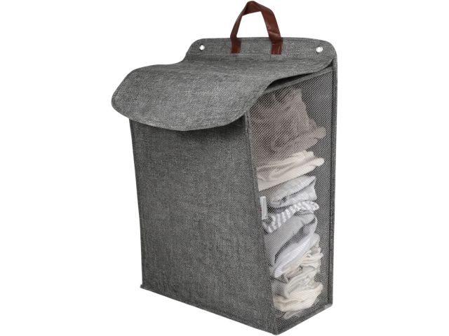 Изображение 3 Корзина для белья подвесная, 48x36x12см, серая, PERFECTO LINEA