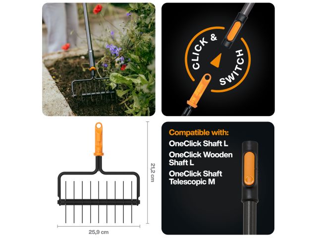 Изображение 3 Культиватор OneClick звездочный FISKARS