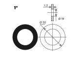 Прокладка резиновая 1" 30х19х2 (100 шт.), AV Engineering