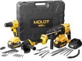 Смотреть изображение 2 Набор аккум. инструмента MOLOT XLT Lite SET УШМ+Перфоратор+Шуруповерт