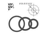 Набор сантехнических колец для американок 1/2", 3/4", 1" (2+2+2 шт.), AV Engineering