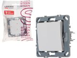 Выключатель проходной 1 клав. (скрытый, механизм, 10А) белый, Steen, LEIDEN ELECTRIC