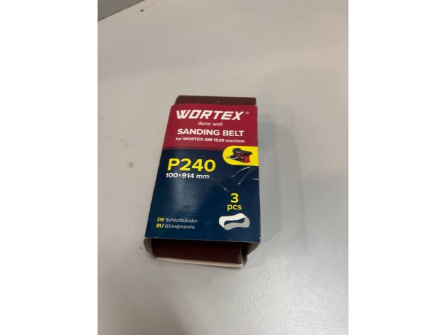 Изображение 1 Шлифлента 100x914 мм P240 бесконечная 3 шт. для станка WORTEX GM 1528 уцененный (0412661460)