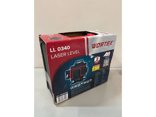 Изображение 1 Нивелир лазерный WORTEX LL 0340 в чем. + аксессуары 4х360°, до 25 м, +/- 0.3 мм/м, зеленый уцененн