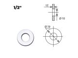 Прокладка прозрачная уплотнительная 1/2" (6 шт.), AV Engineering
