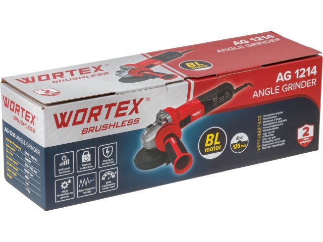 Изображение 7 Одноручная углошлифмашина WORTEX AG 1214 в кор., БЕСЩЕТ., 1400 Вт, 125 мм, 10 000 об/мин