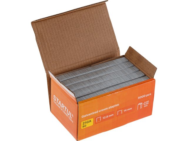 Изображение 4 Скобы тип 21GA 14мм (5000шт) STARTUL PROFI (ST4540-14)