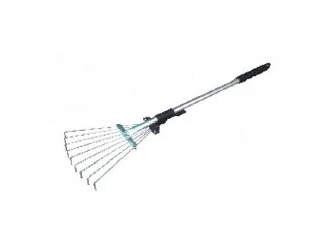 Грабли веерные раздвижные малые "Лидер"с мет. черенком