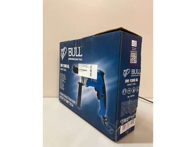 Изображение 1 Дрель ударная BULL DR 1308 KL в кор. 850 Вт, БЗП металл 13 мм, 1 скорость, 0-2800 об/мин уцененный