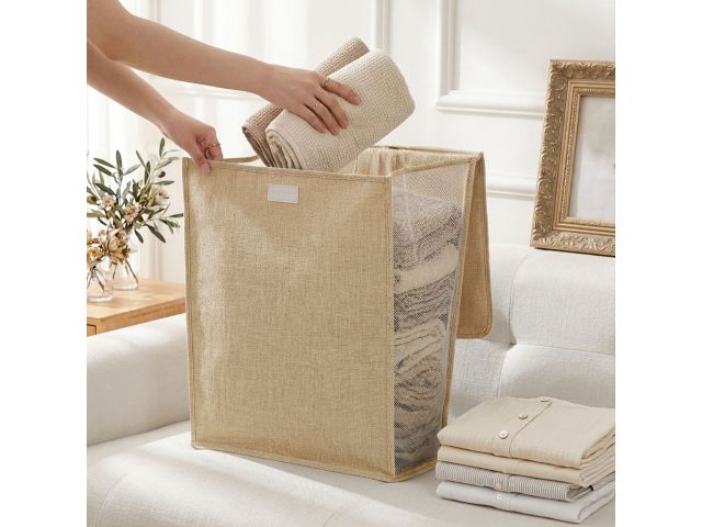 Изображение 6 Корзина для белья подвесная, 48x36x12см, бежевая, PERFECTO LINEA