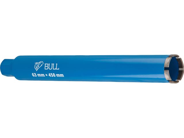 Изображение 1 Коронка алмазная d 63мм железобетон BULL, L450мм, мокрое сверление
