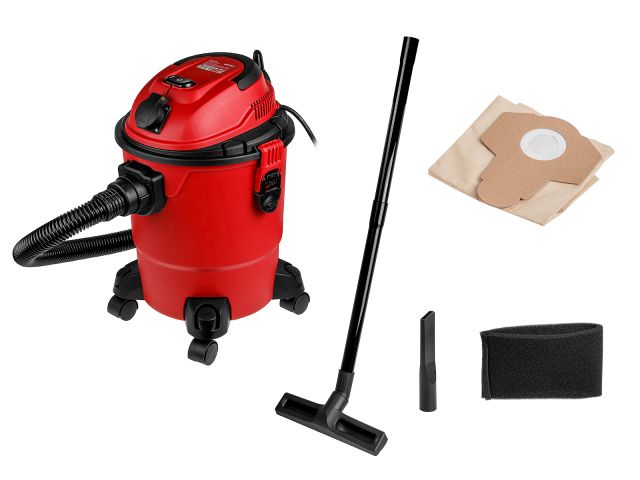 Изображение 1 Пылесос строительный WORTEX VC 2014-2 WS 1200 Вт, 20 л, провод 4.5 м, шланг 3 м