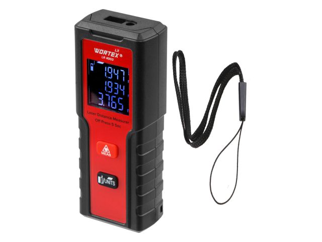 Изображение 2 Дальномер лазерный WORTEX LX LR 4003 в кор., 0,05 – 40, ± 2 мм