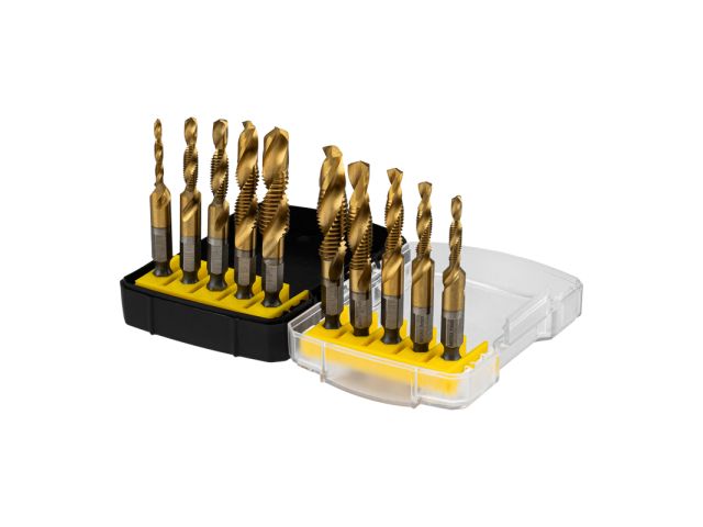 Изображение 7 Набор сверл-метчиков (M3x1, M4x1, M5x2, M6x2, M8x2, M10x2) Р6М5, ТИТАН, 10 шт. KRANZ