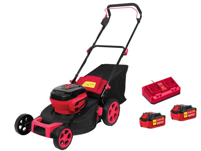 Изображение 2 Газонокосилка аккумуляторная WORTEX CLM 4536 в кор. XLT SET БЕСЩЁТ.ДВИГ., 18В+18В, шир.460 мм