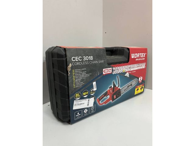 Изображение 1 Аккум. пила цепная WORTEX CEC 3018 шина 30 см (12"), 3/8" LP, 1.1 мм ALL1 XLT SET БЕСЩЁТ.ДВИГ., 1