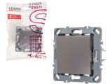 Выключатель 1 клав. (скрытый, механизм, 10А) алюминий, Steen, LEIDEN ELECTRIC