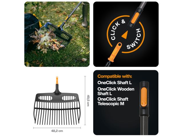 Изображение 3 Грабли-лопата для листьев OneClick FISKARS