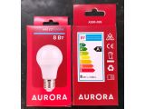 Лампа светодиодная A60 СТАНДАРТ 8Вт 230В E27 6000K AURORA