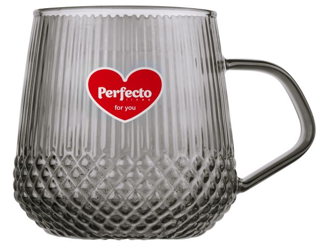 Изображение 4 Кружка стеклянная, 400 мл, серия SONATA GREY, PERFECTO LINEA