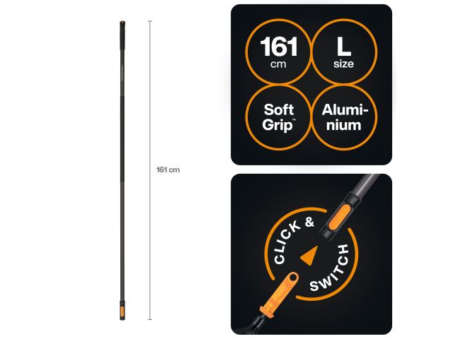 Изображение 1 Черенок алюминиевый L 161см OneClick FISKARS