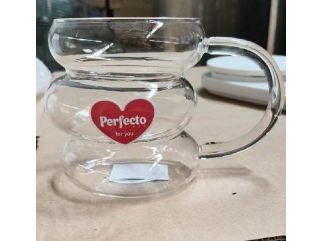 Изображение 1 Кружка стеклянная, 480 мл., серия BUBBLE, PERFECTO LINEA