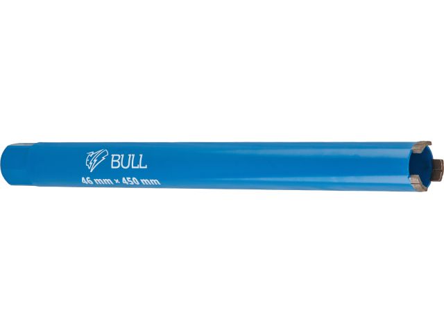Коронка алмазная d 46мм железобетон BULL, L450мм, микроудар, сухое сверление
