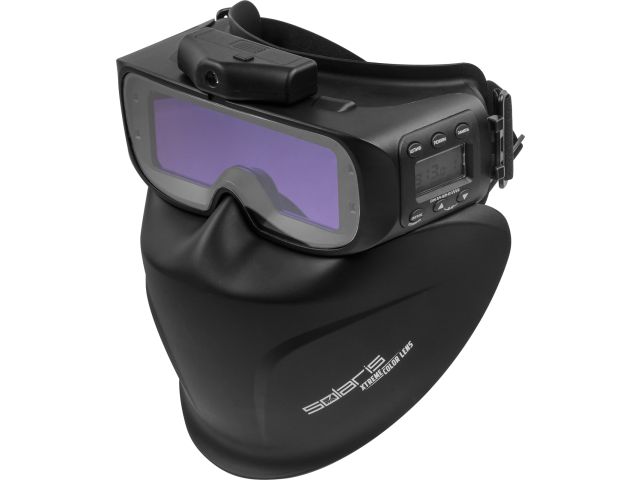 Щиток сварщика  с самозатемняющимся светофильтром Solaris ASF600DL (черный, пр-во РФ)