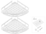 Смотреть изображение 2 Полки  угловые без сверления, набор 2 шт., 28x21x4.7 см, белые, STORA, PERFECTO LINEA