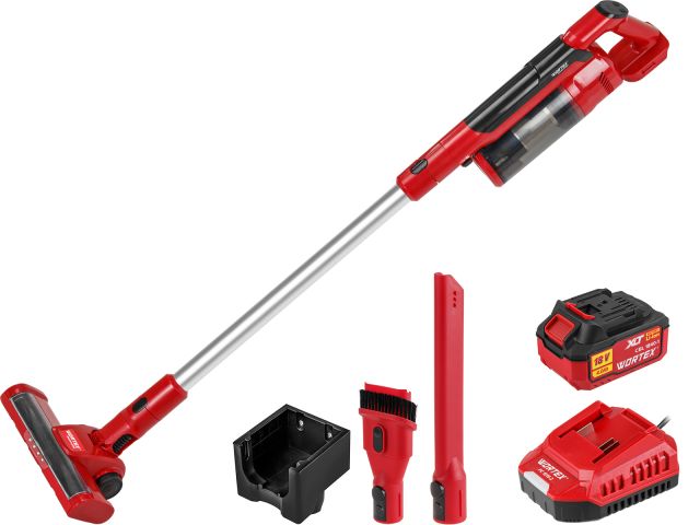 Изображение 2 Аккум. пылесос WORTEX CVC 1825 в кор. ALL1 XLT SET БЕСЩЕТ.,  18 В, строительный, вертикальный