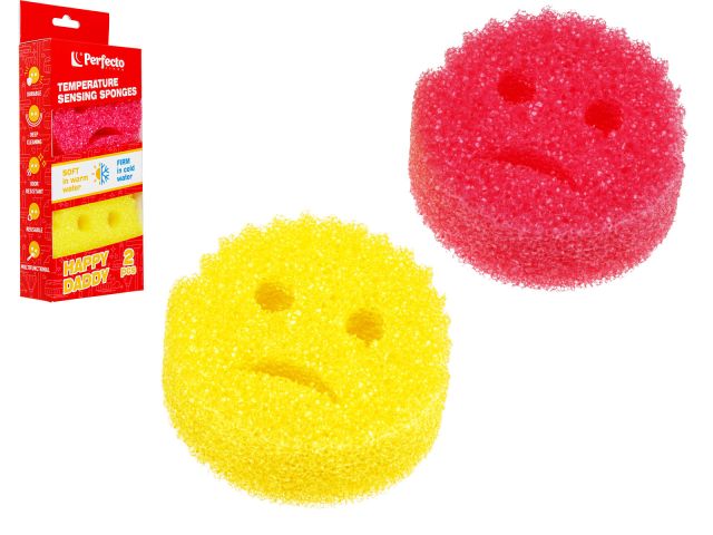Изображение 2 Губки термочувствительные, 2шт., 10х4 см, Happy Daddy, PERFECTO LINEA