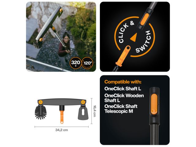 Изображение 3 Насадка-очиститель для желобов OneClick FISKARS