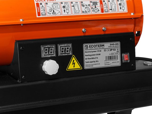 Изображение 5 Нагреватель воздуха диз. Ecoterm DHD-205 прямой