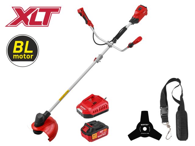 Изображение 1 Триммер аккум. WORTEX TB 2418 AT XLT SET БЕСЩЁТ., 18В, шир.скаш.380/255 мм леска/нож