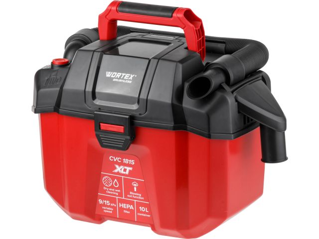 Изображение 3 Аккум. пылесос WORTEX CVC 1815 в кор. XLT SET БЕСЩЁТ., 18 В, 9-15 кПа, 10 л, строительный