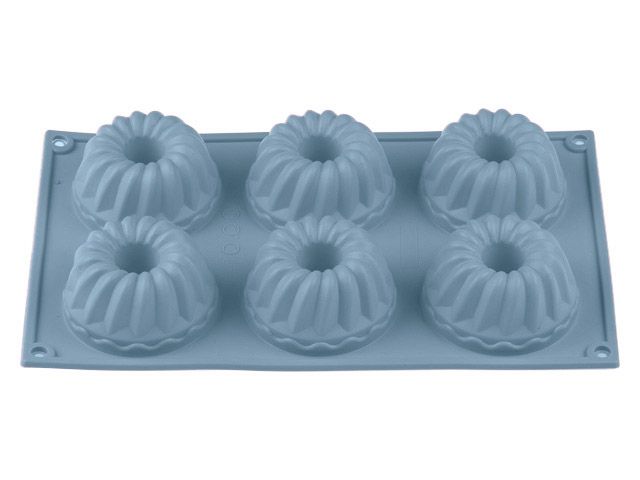 Изображение 2 Форма для выпечки, силиконовая, прямоуг. на 6 кексов, 28.5 х 17.5 х 4 см, BLUESTONE, PERFECTO LINEA