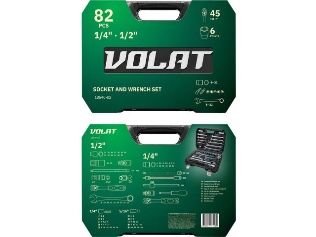 Изображение 3 Набор головок и ключей 82пр. ВОЛАТ
