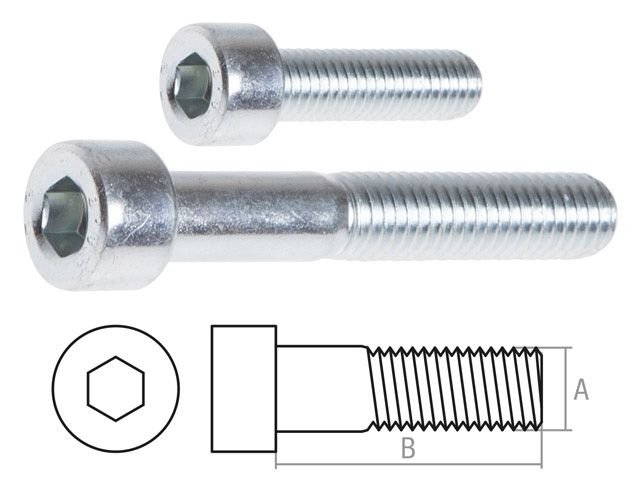 Винт М6х35 мм с внутр. шестигр., цинк, кл.пр. 8.8, DIN 912 (5 кг) STARFIX