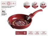 Сковорода ф 22х5.3 см, алюм., антиприг. покр., серия Cook&amp;Fun, бургундия, PERFECTO LINEA