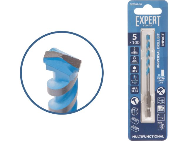 Сверло универсальное  5x100 мм MultiFunctional EXPERT STARTUL