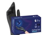 Перчатки нитриловые, р-р М, уп. 100 шт. черные LIBRY