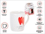 Кружка керамическая, в кор., 350 мл., LOVE HEARTS-1, PERFECTO LINEA