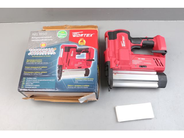 Аккум. гвоздезабиватель WORTEX NG 1850 в кор. ALL1 XLT SOLO, 18 В, 15-50 мм, 100 в мин., 100 шт. у