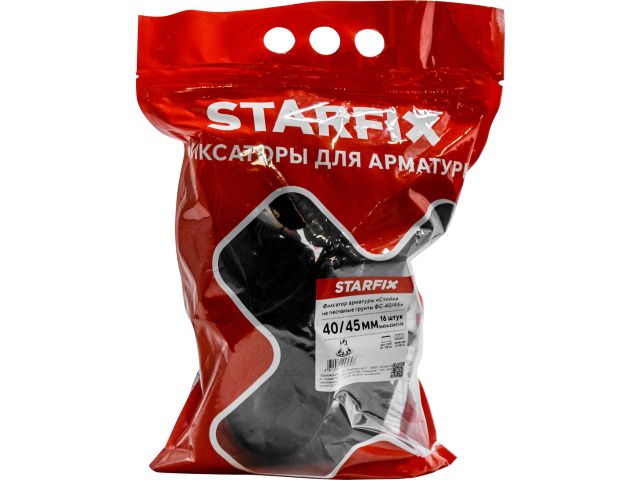 Фиксатор арматуры &quot;Стойка на песчаные грунты ФС-40/45&quot; 4-18 (16 шт в дой-паке) STARFIX