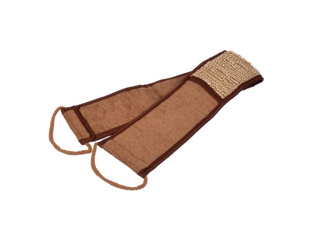 Мочалка из рами, лента с сегментами хлопка с веревочными ручками, 66х8,5 см, &quot;Банные штучки&quot;