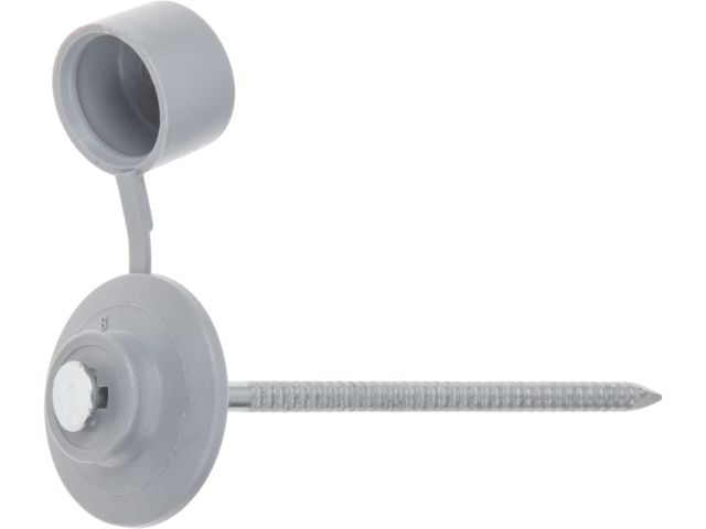 Гвоздь кровельный 2.8х70 мм с пласт. шляпкой, серый (100 шт в пласт. конт.) STARFIX