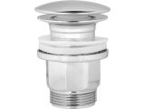 Выпуск для умывальника click/clack, большая крышка с переливом, хром, 1 1/4&quot;, AV Engineering