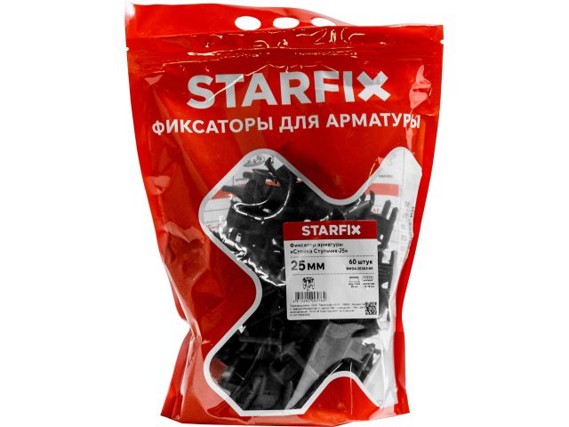 Фиксатор арматуры &quot;Стойка/Стульчик-25&quot; 6-18 (60 шт в дой-паке) STARFIX