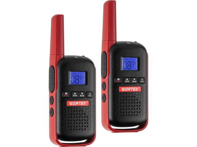 Портативная радиостанция WORTEX WT 0805 в кор. (комплект 2 шт.) SOLO, PMR (446 МГц), 0,5 Вт